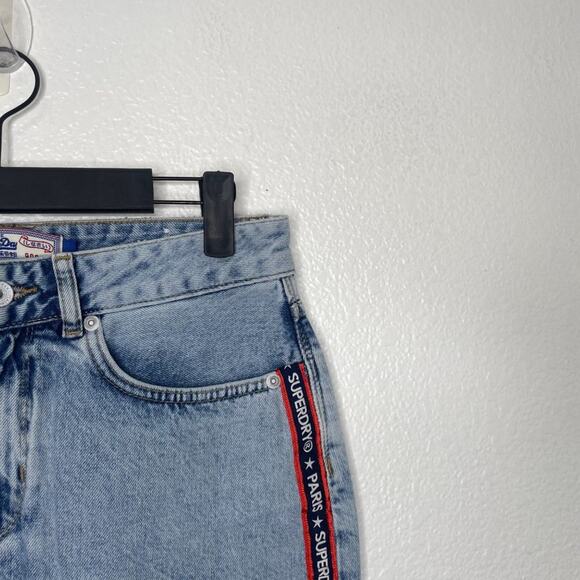 Superdry Womens Skirt Size 28 Light Wash Denim Blue Jean Unlined Casual Pockets - Picture 8 of 16